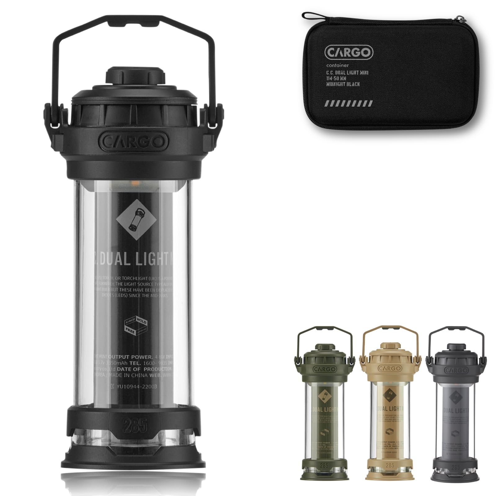 CARGO CONTAINER DUAL LIGHT MINI LEDランタン ブラック