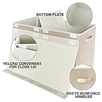 Vista 7 de VERONLY Baúl grande de almacenamiento para juguetes con tapa - Cajas organizadoras plegables para niños con asas para niños, niñas, guardería, sala