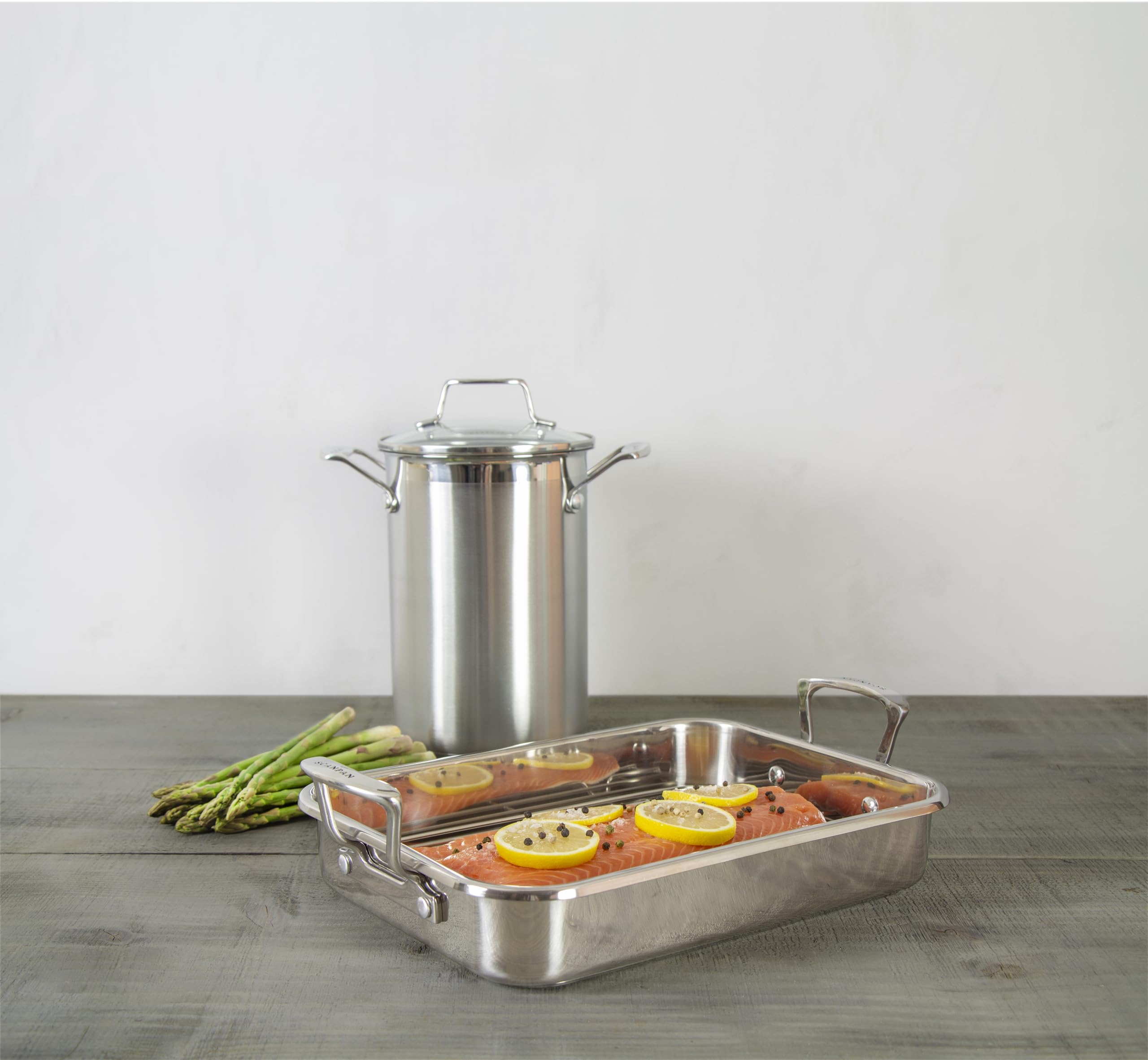 SCANPAN - Asparagiera con cestello, capienza 4,5 l