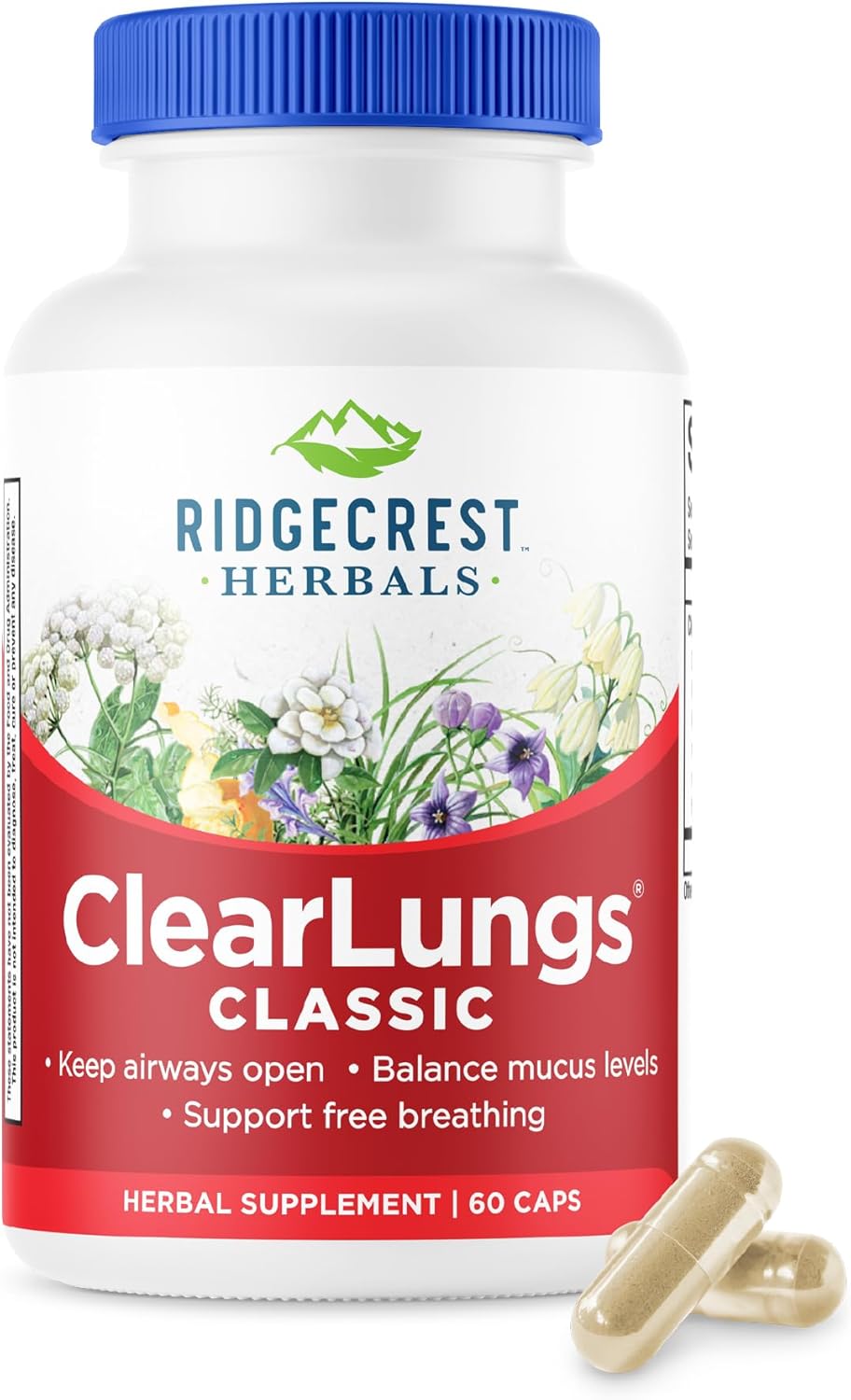 RidgeCrest Herbals ClearLungs Classic, Natural Lung and