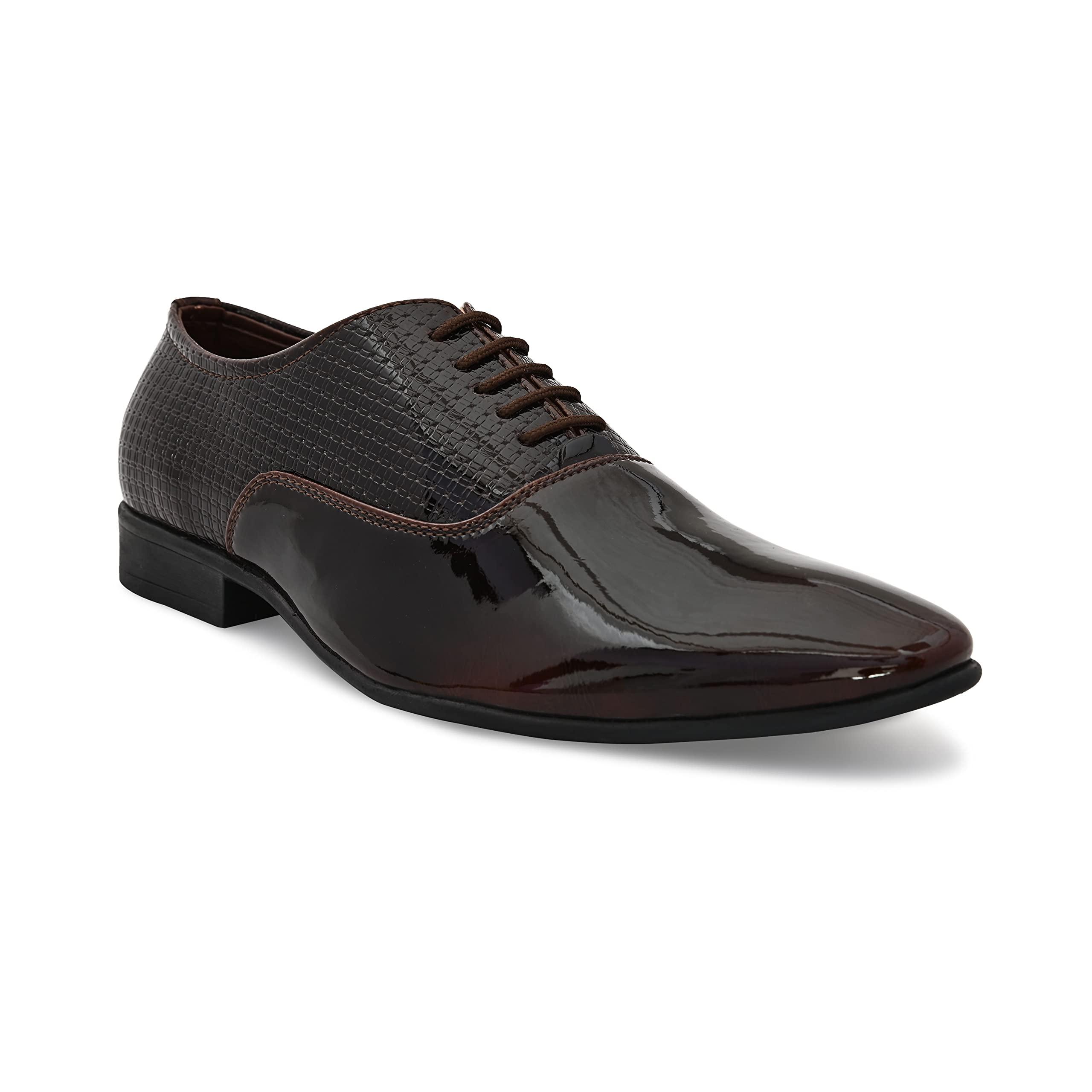 mens Ak 1038 San Frissco Men's Formal Shoes with TPR Sole/Patent Glossy Shine Elegant Lace Up Oxfords Shoes for Party and Wedding/Stylish Lightweight and Comfortable Formal Shoe - 10 (Pine)-picture-13