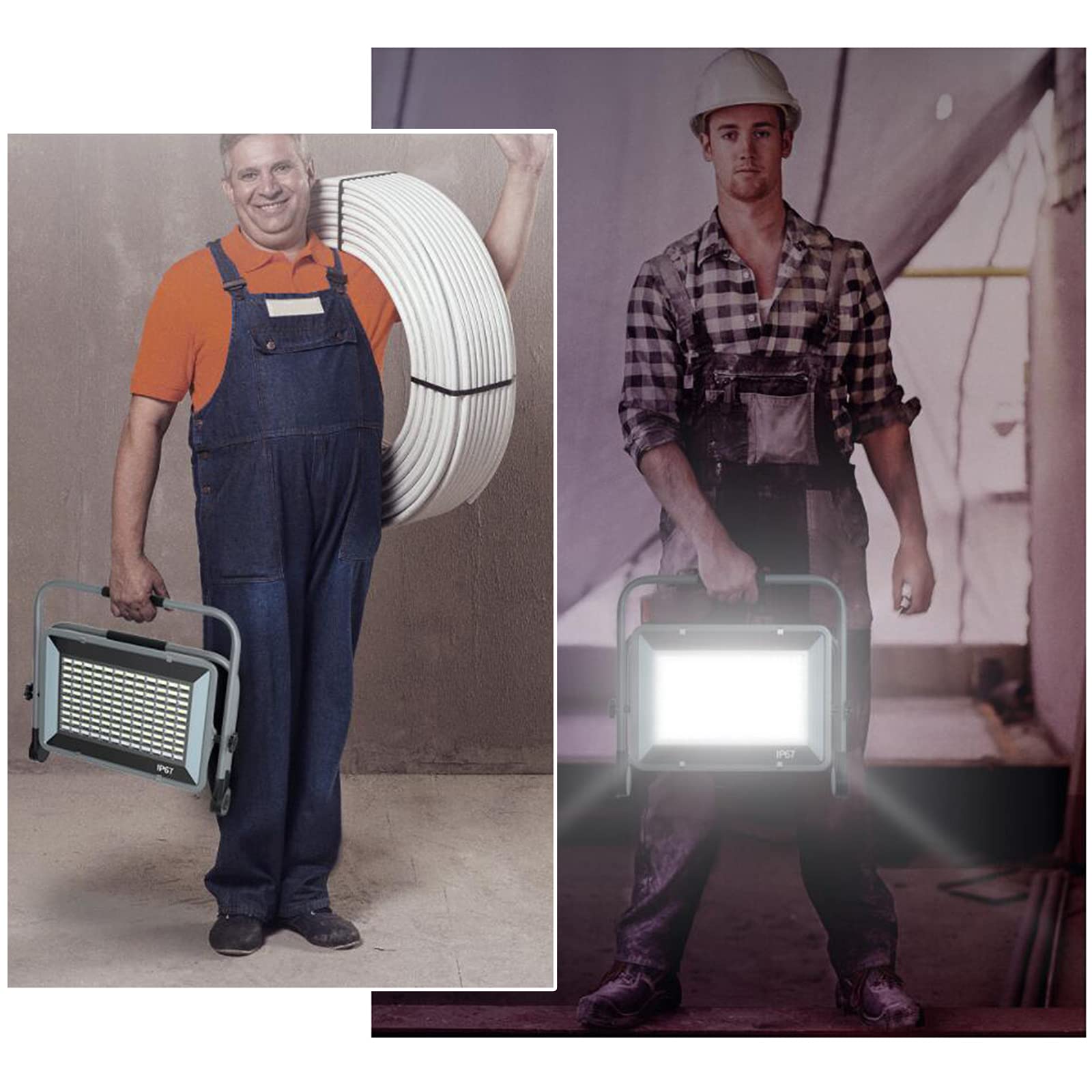 Reflektory, Oświetlenie ścienne IP67 6000K LED Spot Garden Garage Parking Magazyn Work(600W)