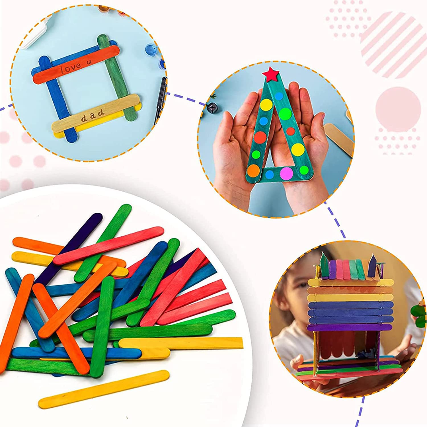 400 Bâtonnets En Bois Naturels - Pour Glaces Maison, Bricolage, Projets Créatifs Ou étiquettes De Jardin