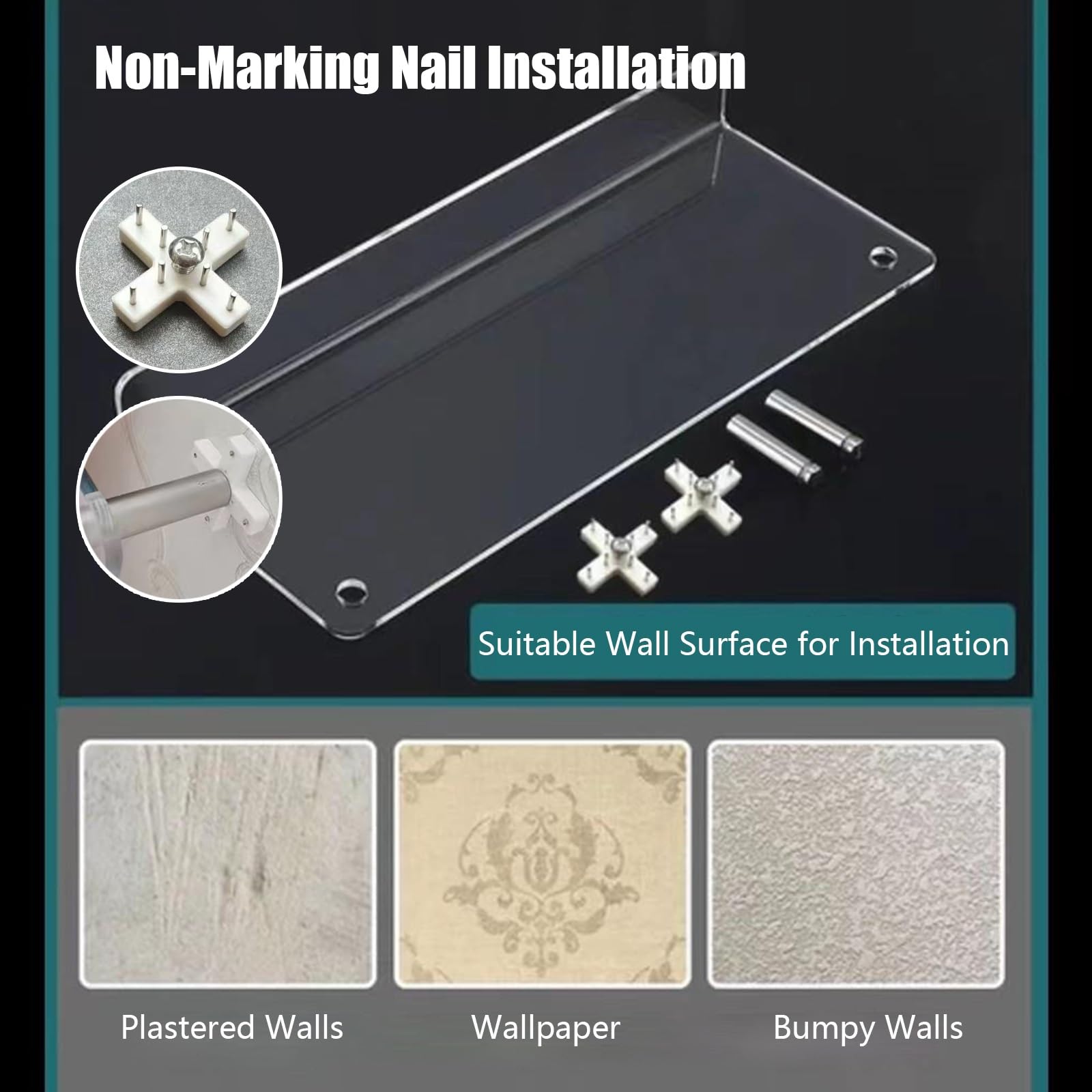 Weysat Acrylic Brochure Holder Wall Mount, Clear Plastic Pamphlet Holder Magazine Pockets 12 Pamphlet Pockets