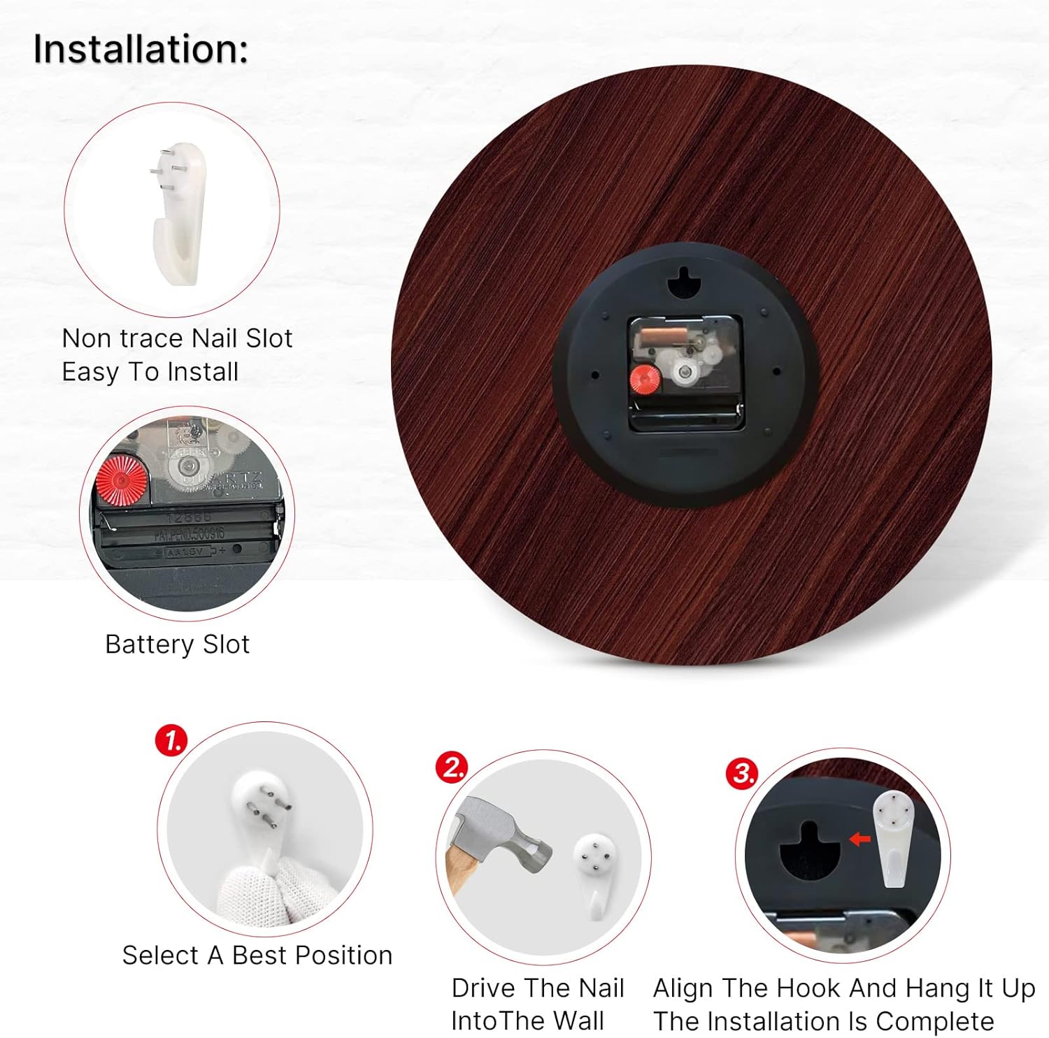 TAHEAT 12 Inch Beach Sea Wall Clock, Modern Nautical Bathroom Decor, Decorative Battery Operated Silent Non Ticking Wall Clocks for Living Room Kitchen Bedroom Office