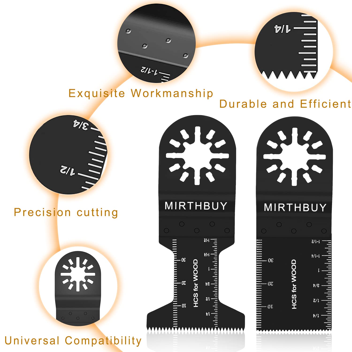 100 stk Sägeblatt Oszillierendes Zubehör Set Multifunktionswerkzeug Zubehör Set Multitool Werkzeuge für Holz Metall Kunststoff kompatibel mit Fein Multimaster Multitool Dremel Einhell