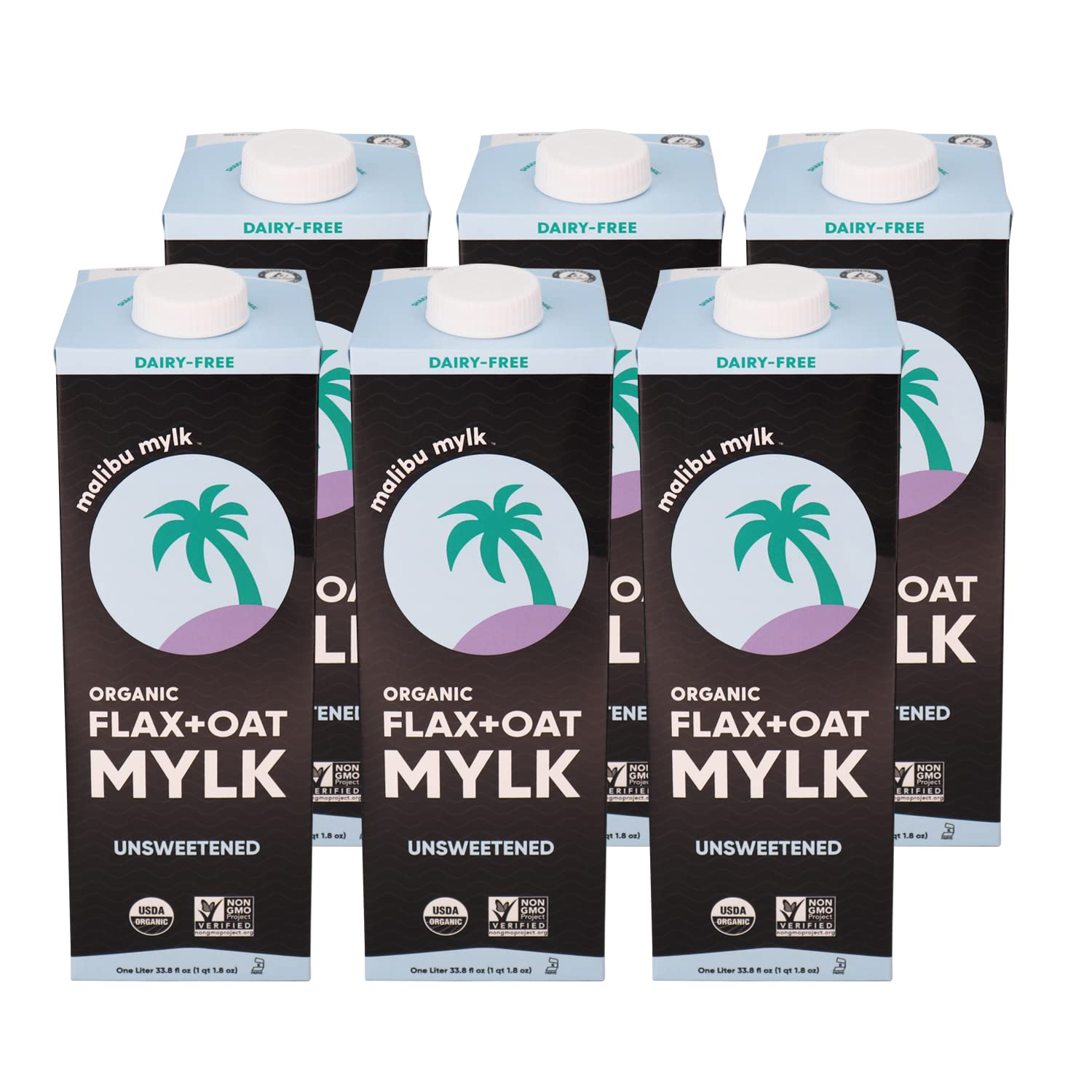 Malibu Mylk Organic Unsweetened Flax + Oat Milk ShelfStable, Dairy