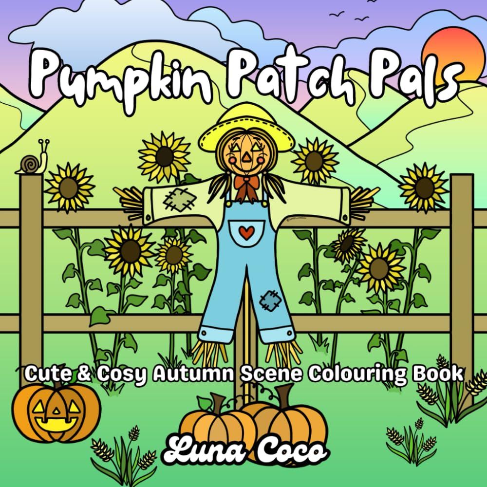 Pumpkin Patch Pals: Cute and Cosy Autumn Scene Colouring Book