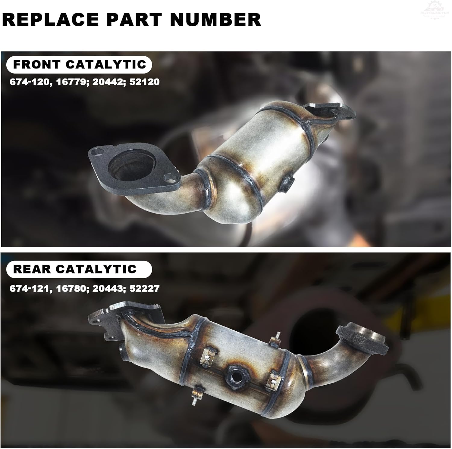 674-120 674-121 Front and Rear Catalytic Converter Compatible with 2011-2019 Dodge Grand Caravan, Journey, Avenger, for Chrysler Town & Country, 200, for R-outan & Ram C/V, 3.6L