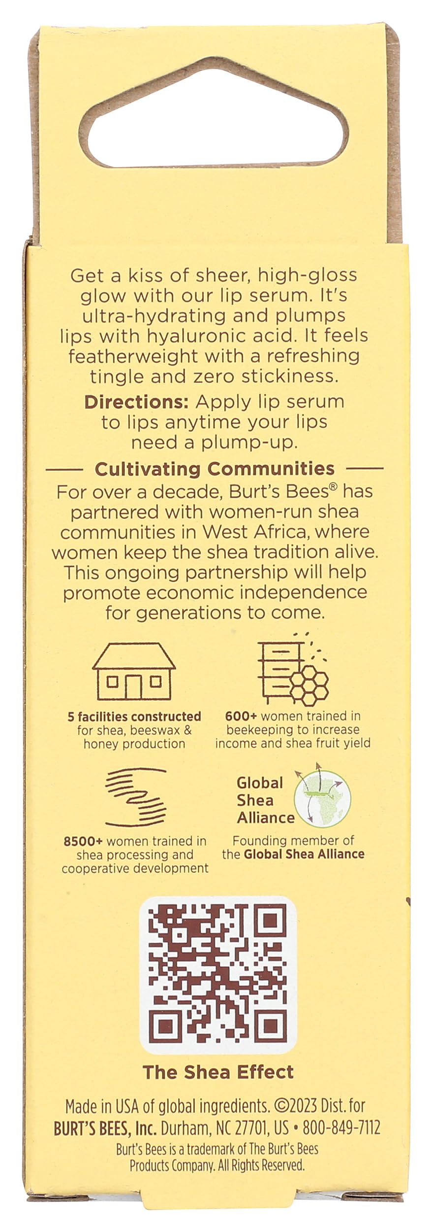 BURTS BEES Clear Shea & Hyaluronic Acid Plumping Lip Serum, 0.27 FZ