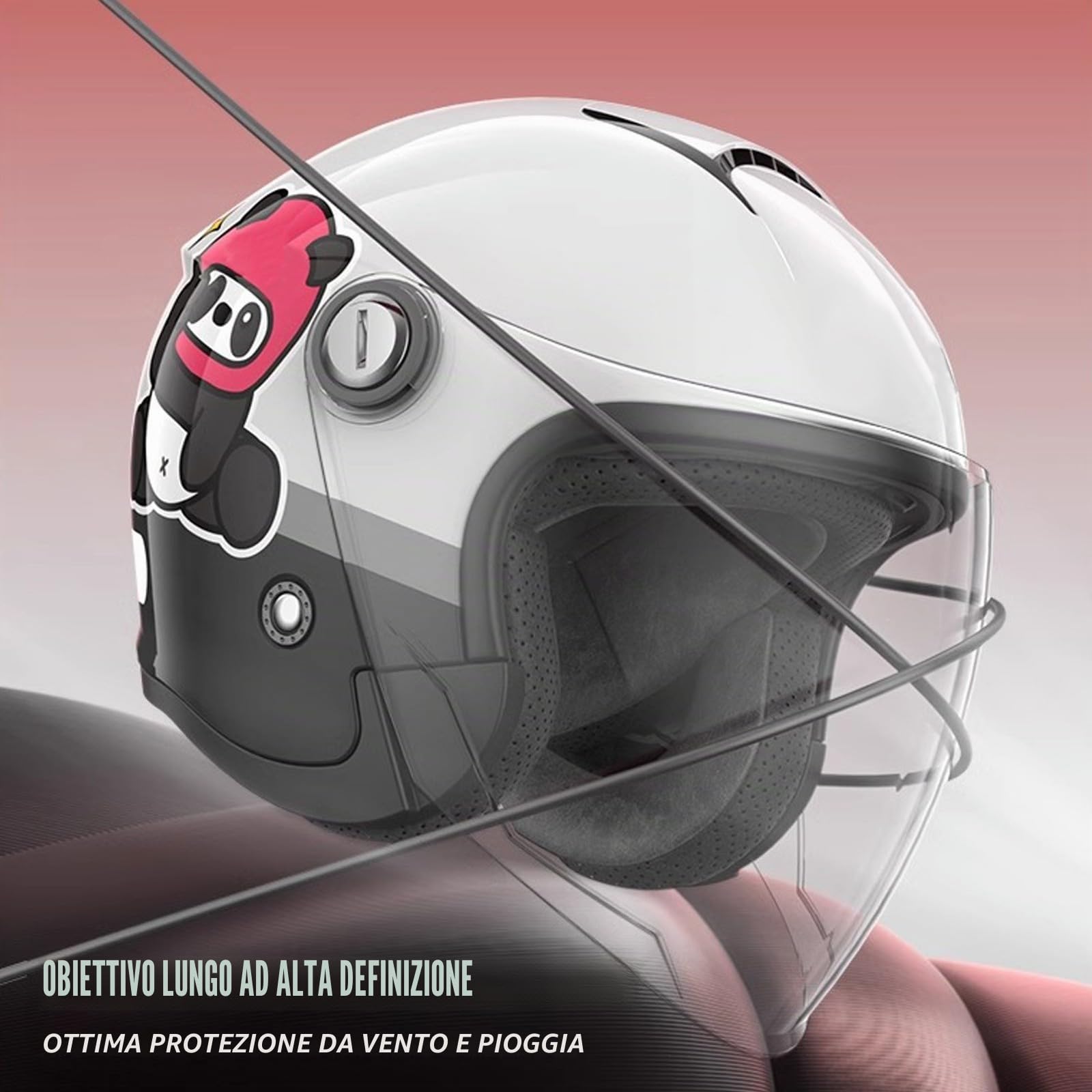 Casco Moto Jet per Bambini, Casco Scooter omologato ECE con Visiera Parasole, Casco Moto per Ragazzi e Ragazze dai 3 ai 12 Anni I,52-58CM