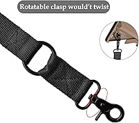 Vista 5 de Eslinga de rifle de 2 puntos con almohadilla para el hombro Correa de pistola ajustable rápida Multiuso Eslinga de dos puntos (negro)