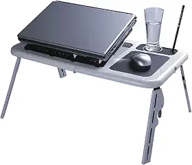 TOMATE Mesa Portátil Para Notebook Com Cooler (Preto)