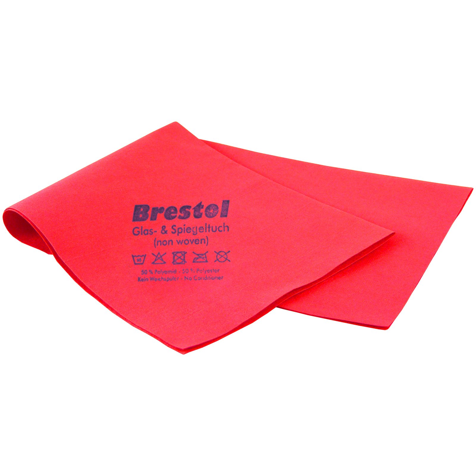 Brestol Panno per vetri e specchi, non tessuto rosso, set da 20 pezzi 40 x 50 cm, 140 g/m2, panno in microfibra in vetro, panno per occhiali Tablete IPAD senza aloni e senza pelucchi