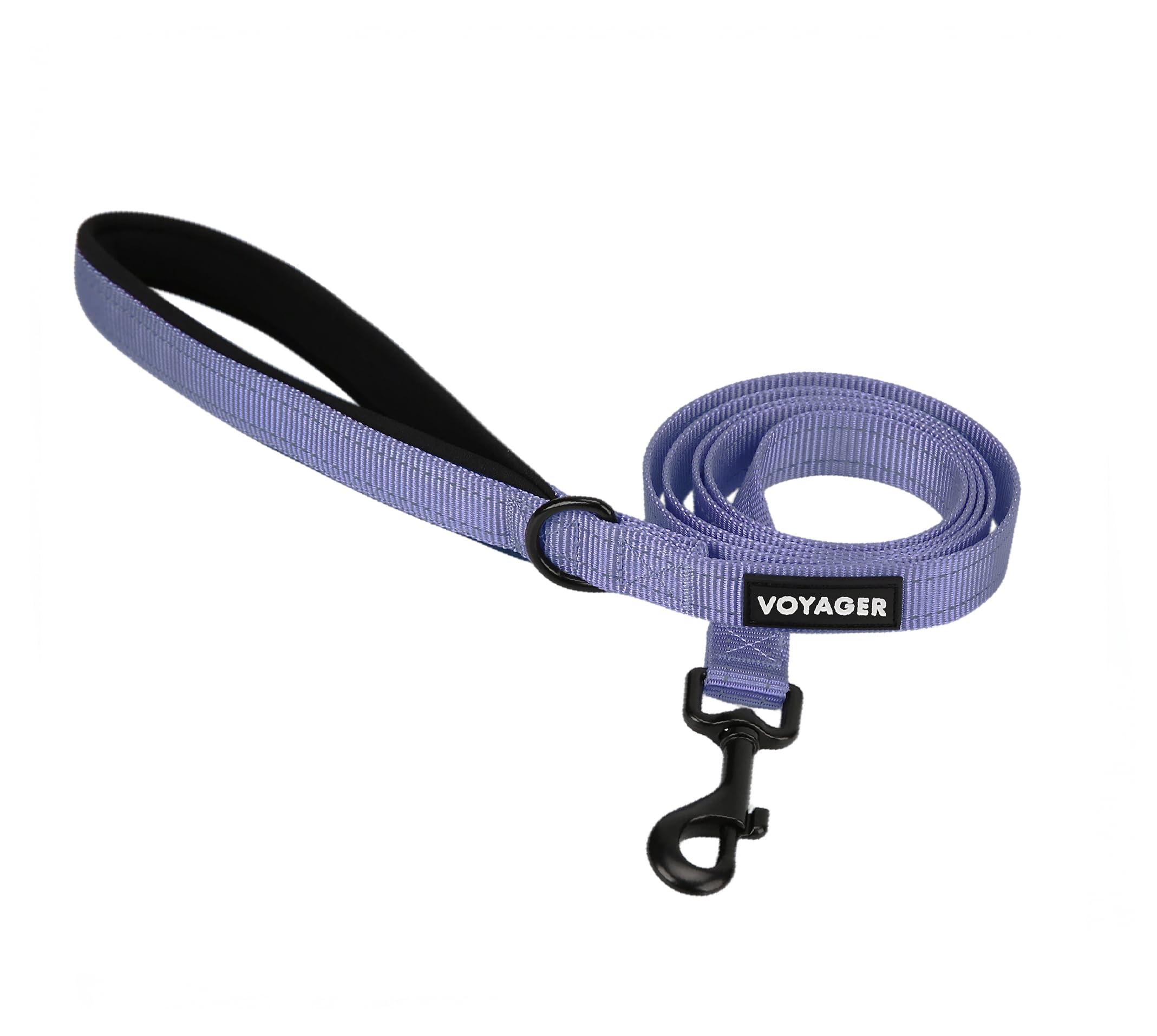 Best Pet Supplies Voyager Reflective Dog Leash or Collar with Neoprene Handle, for Small, Medium, and Large Breed Puppies, Cute and Heavy Duty for Walking, Running and Training - Lavender (Leash), M — image 1