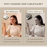 KINGSTONE Silverware Set, Luxury 40 Piece Flatware Set for 8, 18/10 Stainless Steel Cutlery Set with Diamond Cut Pattern for Home, Wedding, Party, Mirror Polished and Dishwasher Safe