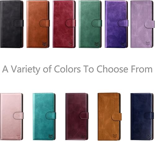 Miniatura 3 de SUANPOT Funda tipo cartera para Samsung Galaxy S23 FE con bloqueo RFID, tarjetero de piel sintética con tapa y tapa para teléfono para Samsung S23