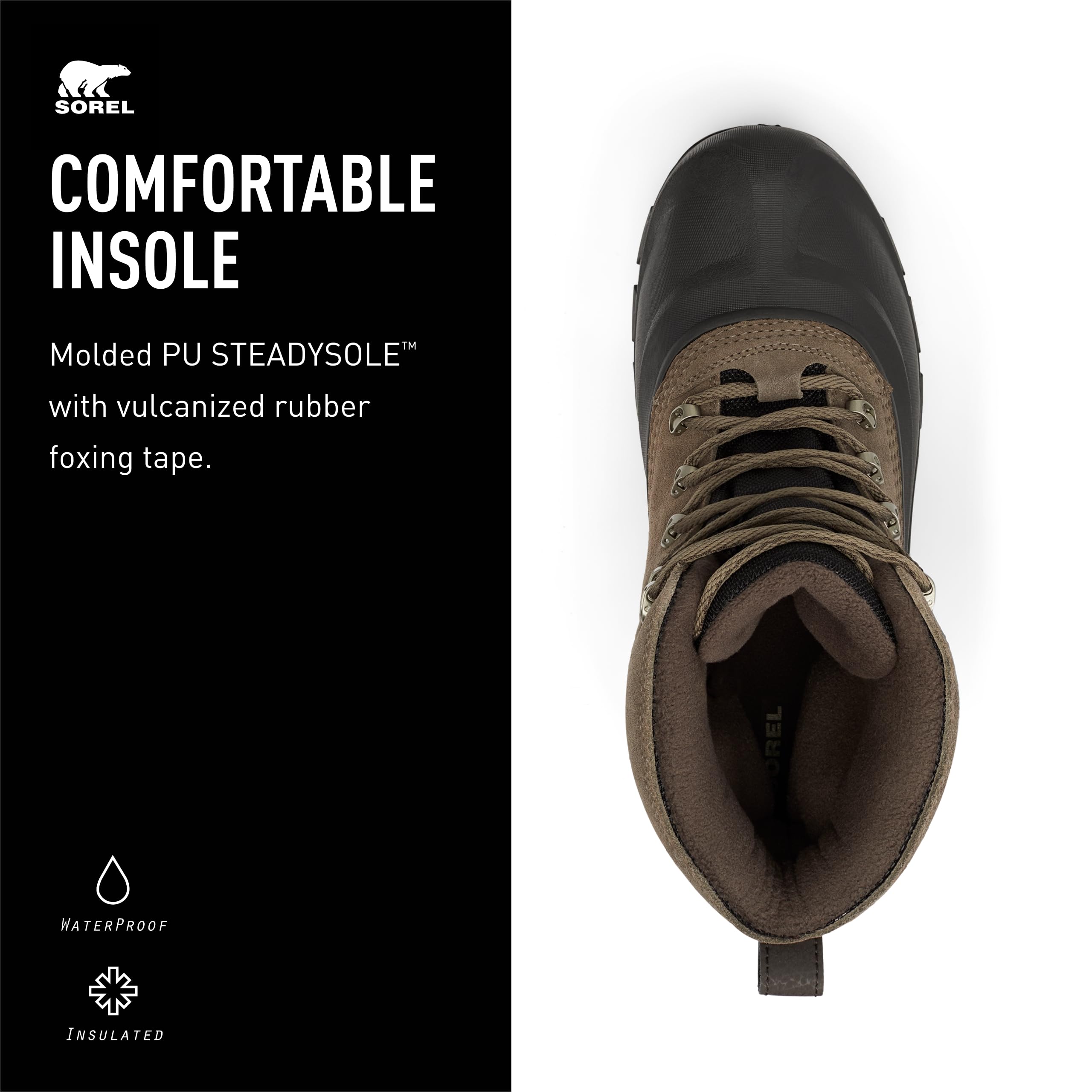 Sorel Buxton Lace Boot WP, Stivali da Neve Impermeabili Uomo