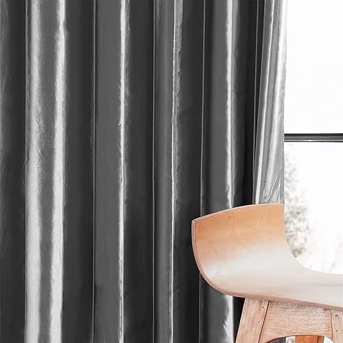 Miniatura 7 de HPD - Cortinas opacas de tafetán de seda sintética para oscurecer la habitación