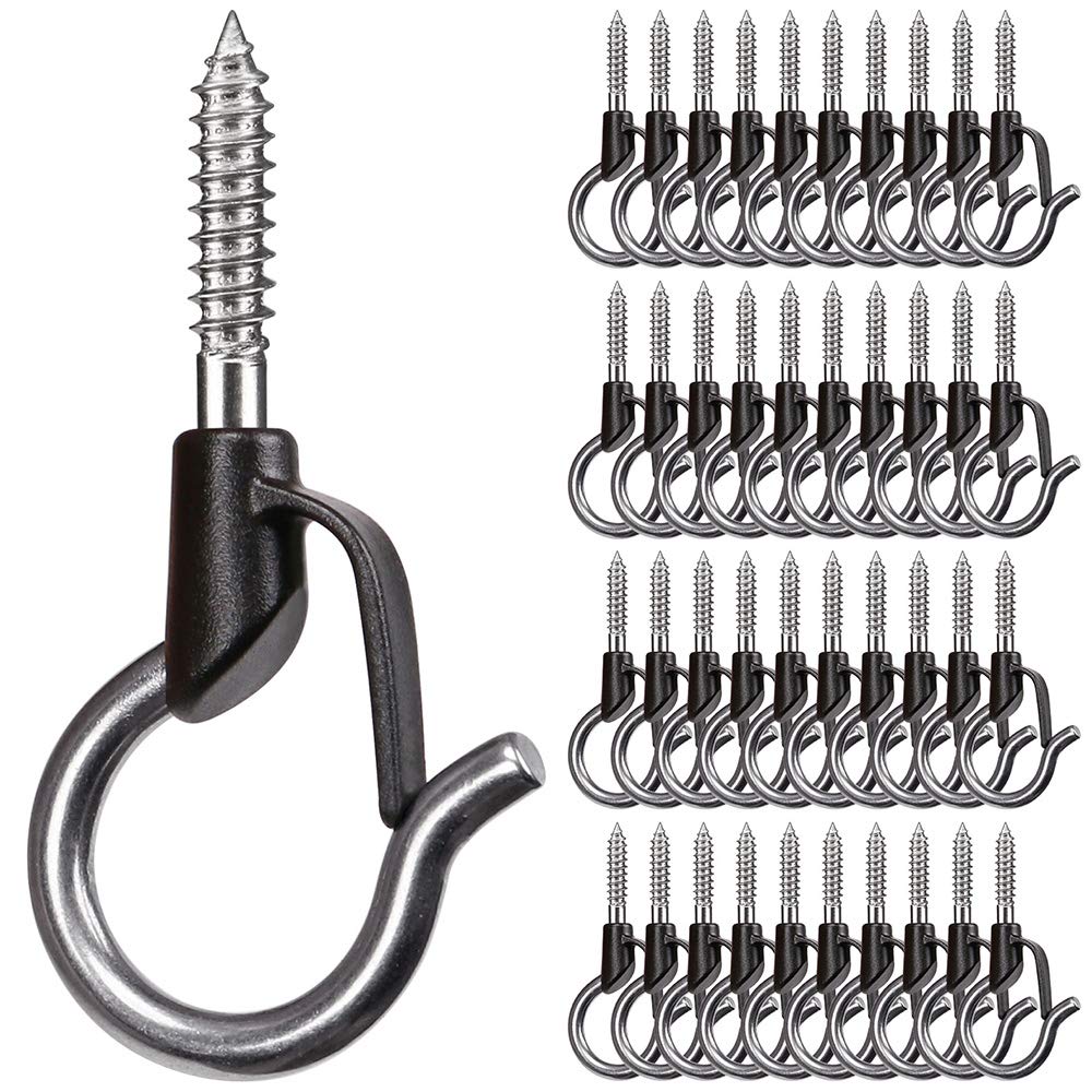 BeneLabel Pack of 40 Q-Hanger, Christmas Lights Hanger Hooks Easy Release Outdoor Wire and Fairy Lights Christmas Light House Garage New Year Party Led Fairy Lights, Safety Buckle Design