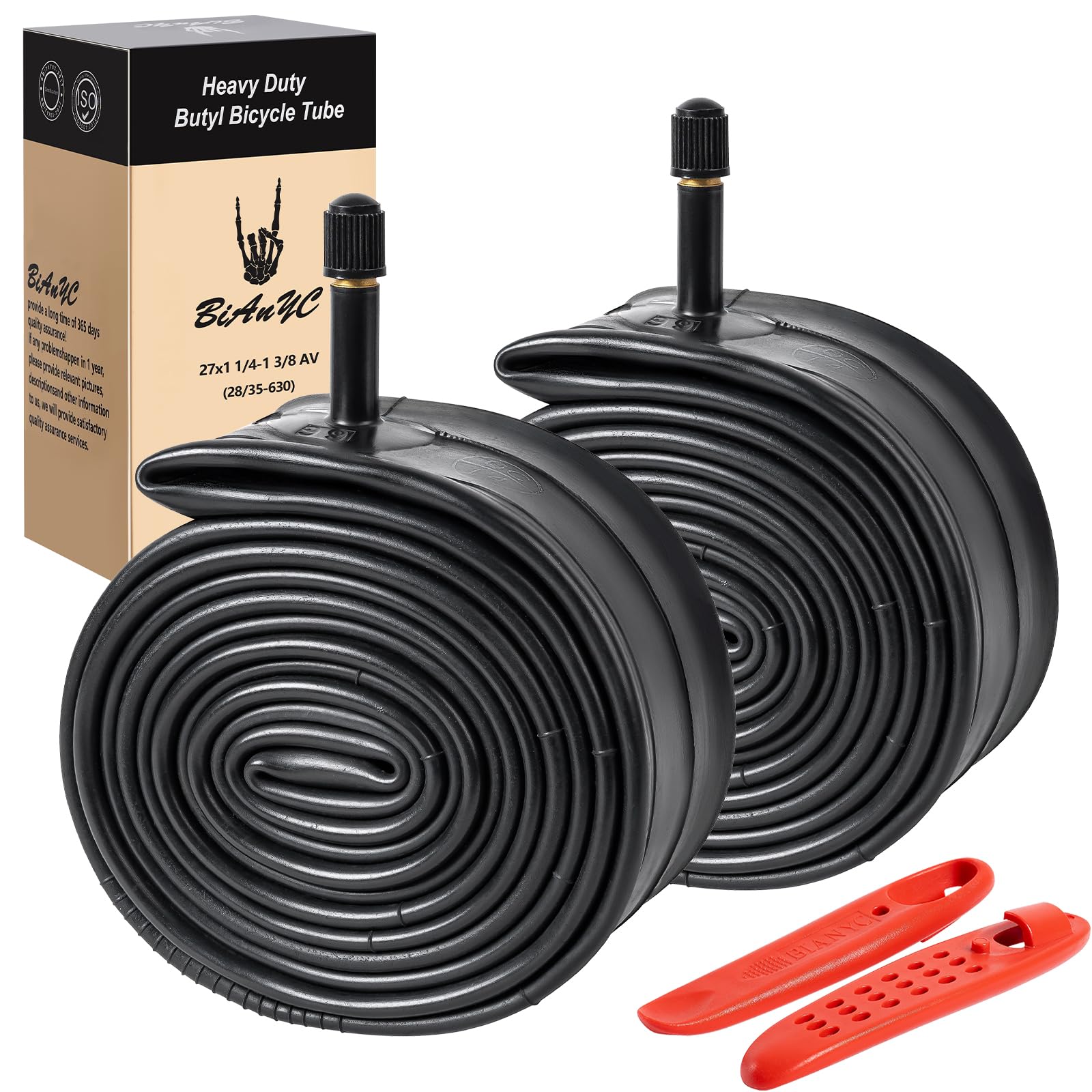 Amazon.com : 2 PCS Heavy Duty 27x1 1/4-1 3/8 Bike Tubes 27 x