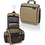 D&D Hanging Travel Toiletry Bag for Men and Women - Cosmetics, Makeup and Toiletries Organizer Kit with 10 Compartments, Quality Zippers, XXL Metal Swivel Hook, Water-Resistant Nylon