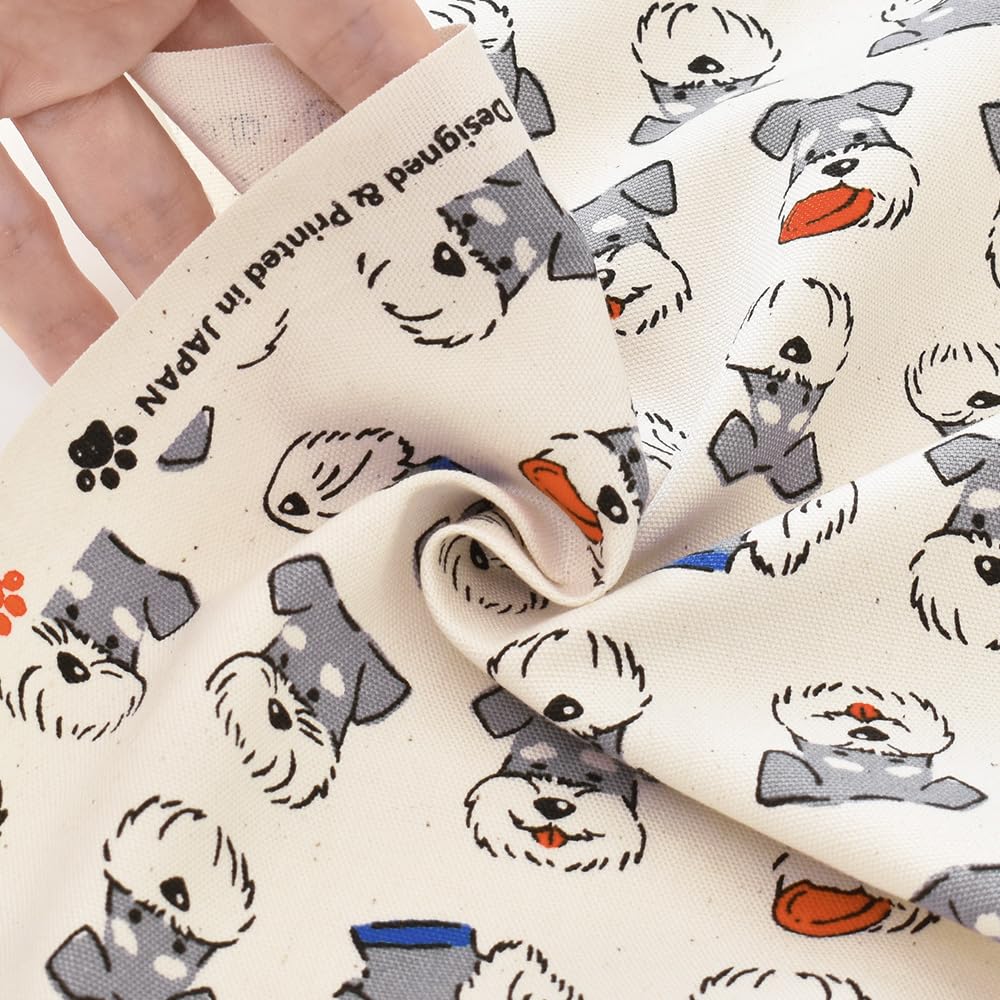 Amazon | オックス 生地 シュナウザー フェイス 50cm単位販売 布 綿 犬