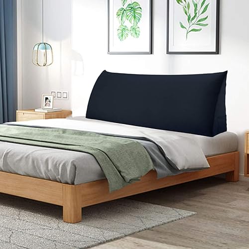 Miniatura 4 de WOWMAX Almohada de lectura triangular con cuña y posicionadores corporales, cojín de apoyo grande para cabecera de día, cama litera con funda