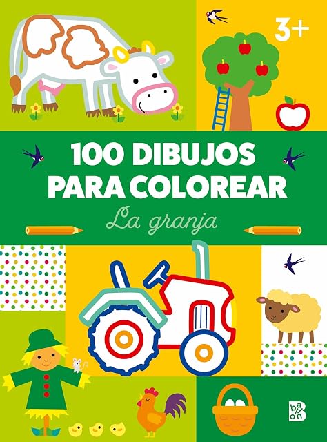 Portada de 100 dibujos para colorear - La granja