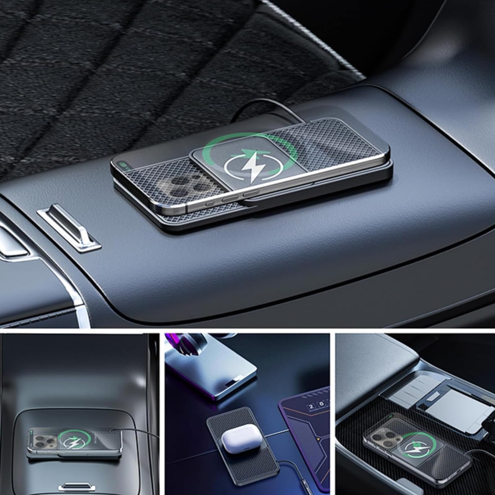 Chargeur sans Fil pour Toyota C-HR | Induction Rapide, Support Smartphone, Silicone Antidérapant, Station Recharge Auto, Tableau Bord, Maintien Sécurisé