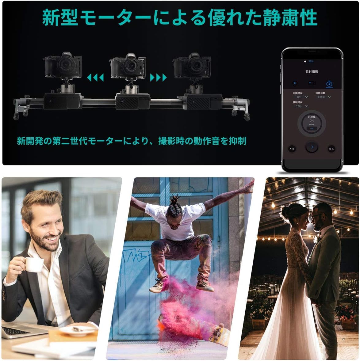 Amazon.co.jp: YC Onion HOTDOG 3.0 電動カメラスライダー プロ