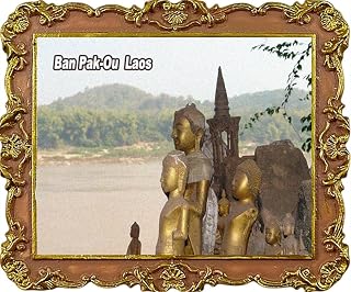 Ban Pak Ou Laos Refrigerator Magnets Travel Souvenir Fridge Decoration Magnet