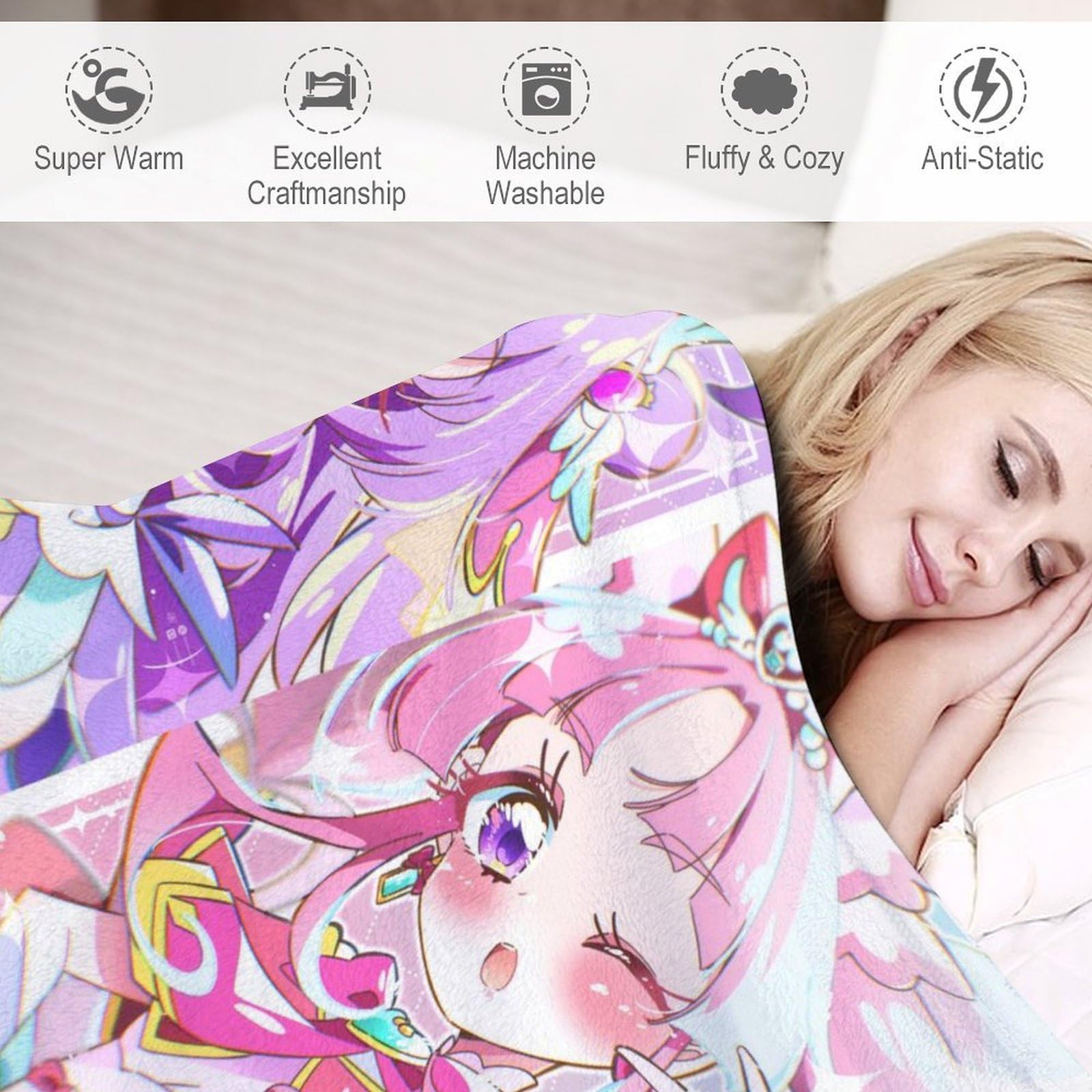 Amazon｜名探偵プリキュア! 毛布 ひざ掛け 70×100cm フランネル