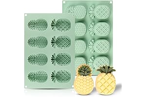 Pineapple Ice Cube Trays: 8-Cavity Silicone Molds for Refreshing Summer Delights