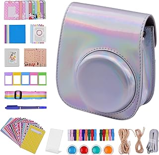 Kiboule Kit de conjunto de acessórios para câmera instantânea 12 em 1 compatível com Fujifilm Instax Mini 11 incluindo bolsa para câmera/alça para câmera/álbum de fotos/clipes de fotos/moldura para fotos/corda/adesivos/caneta/filtros