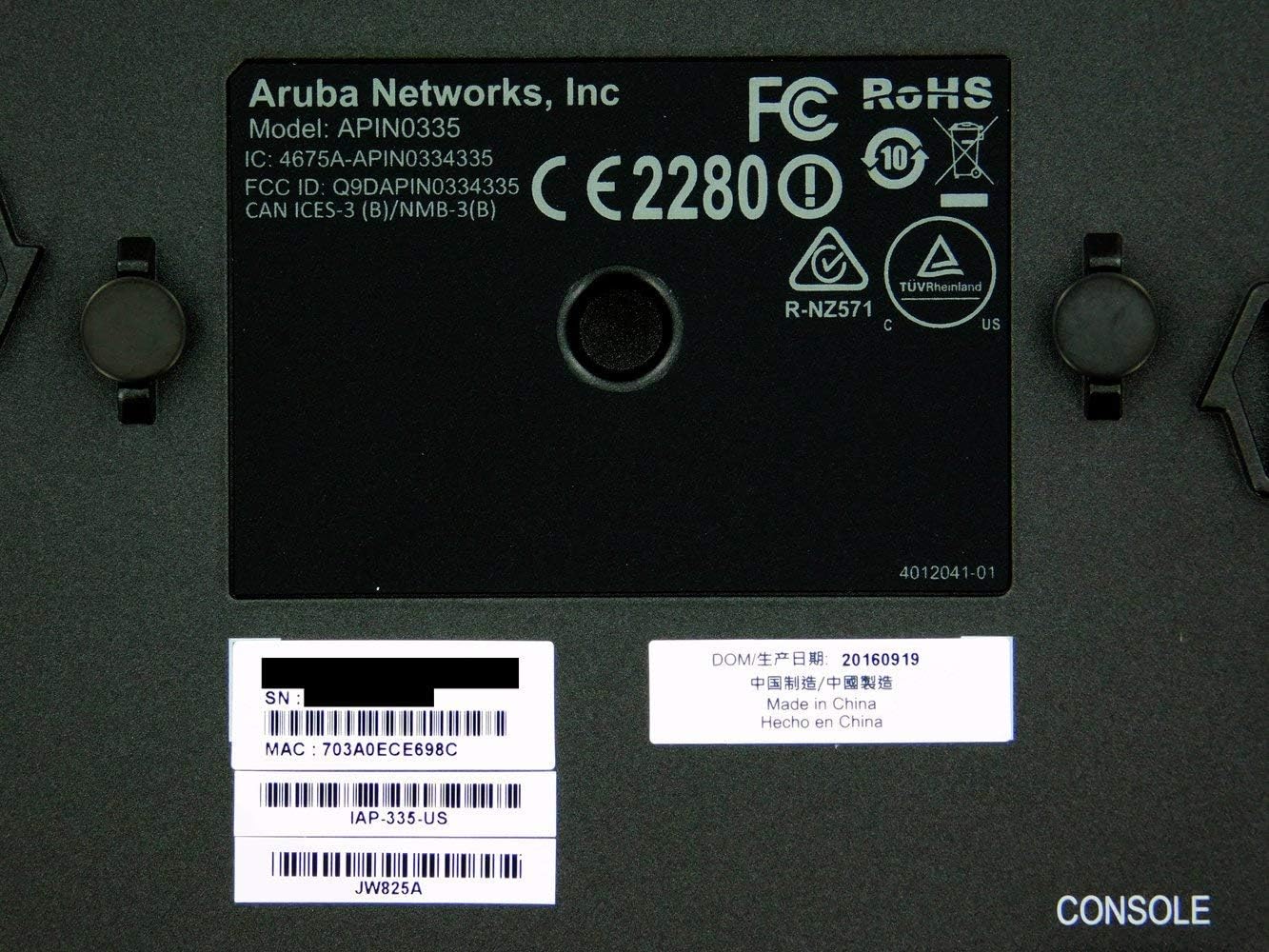 Aruba IAP-335-US Instant Access Point JW825A (802.11ac Wave 2, 2.4GHz/5GHz Dual-Band, Bluetooth Low Energy, POE) (Renewed)
