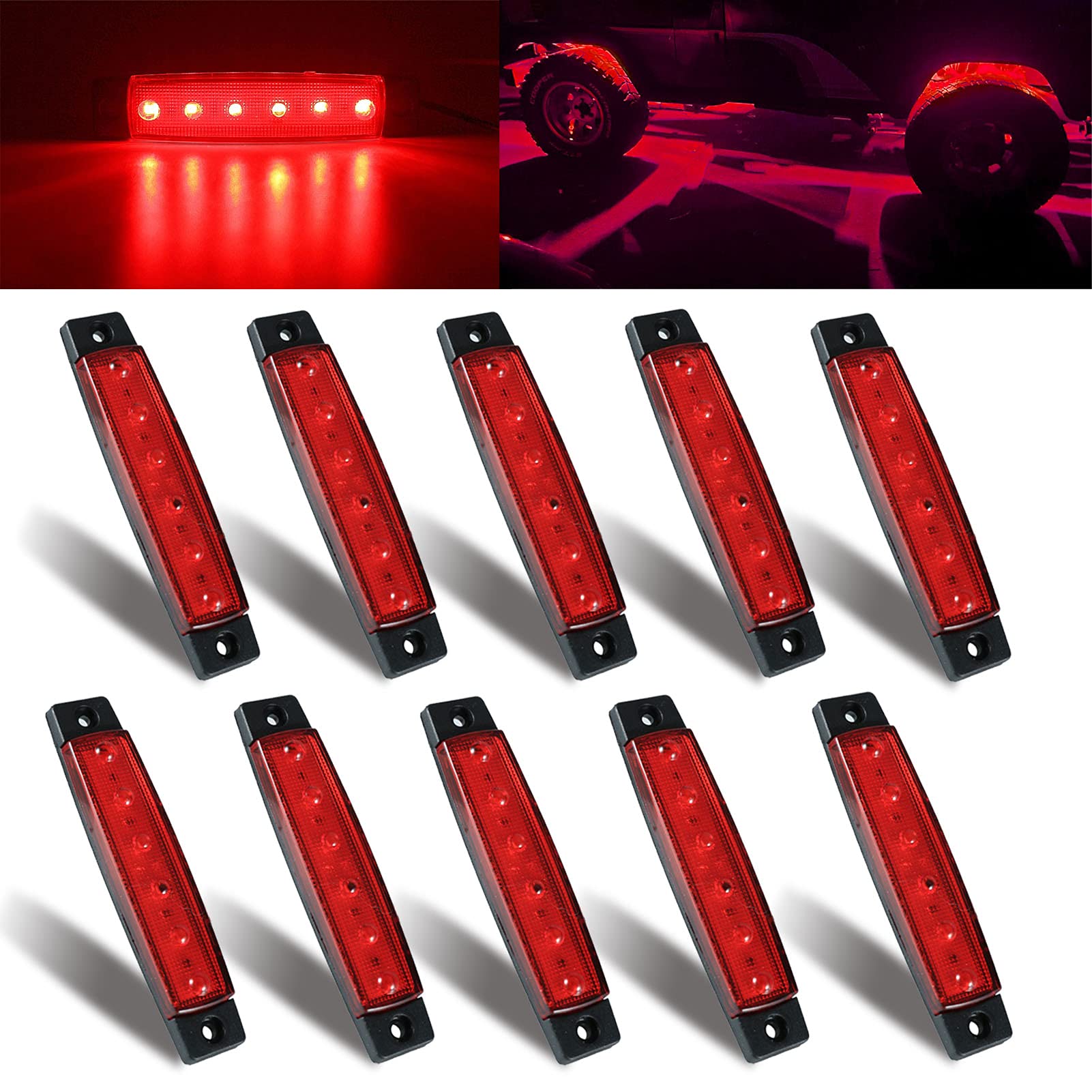 Luci LED Laterali 24V | 10 Pezzi | Impermeabili IP67 | Per Camion, Bus, Rimorchi | Bianco - Foto 10