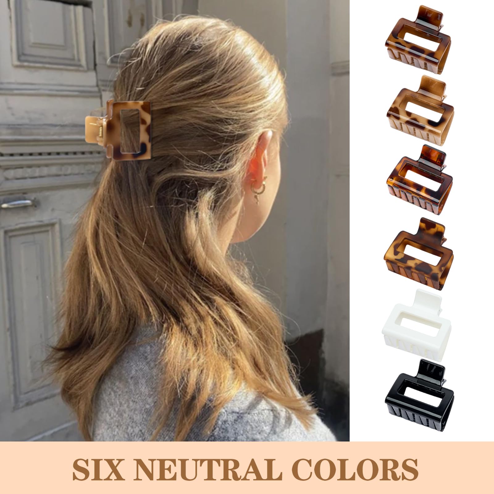 Amazon.com : Auseibeely 6 Pcs 2 Inch Small Claw Clip for Women