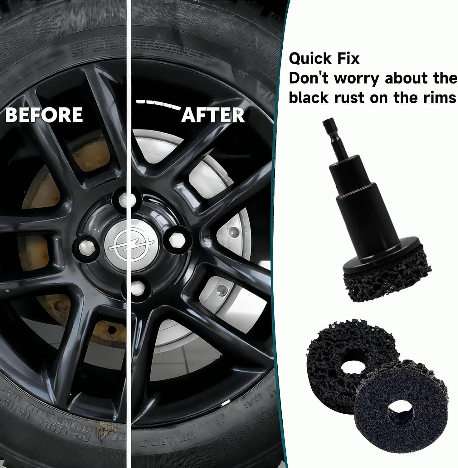 Wheel Hub Resurfacing and Cleaning Kit, Professional Rust Removal Tool for Brake Surface, Lug Studs and Rotors, Compatible