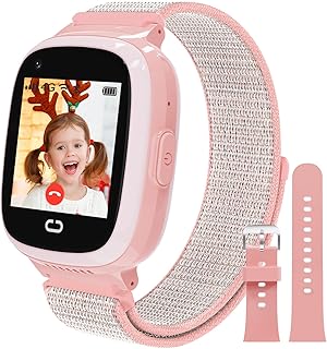 PTHTECHUS Smartwatch, Reloj Inteligente niño 4g con GPS y Llamadas, WiFi, Videollamada, Cámara, Música, Bluetooth, Geofence SOS, Despertador, Podómetro, Reloj Teléfono para Niños Niña 4-12 Año