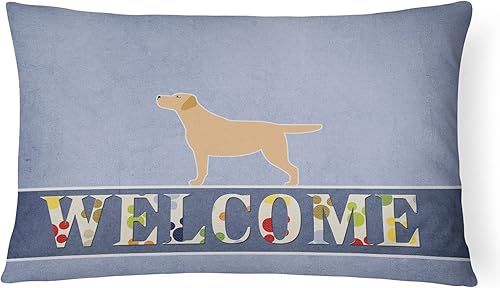 Caroline's Treasures BB5501PW1216 - Cojín decorativo de tela de lona de bienvenida, lavable a máquina, para interiores y exteriores, para sofá, cama