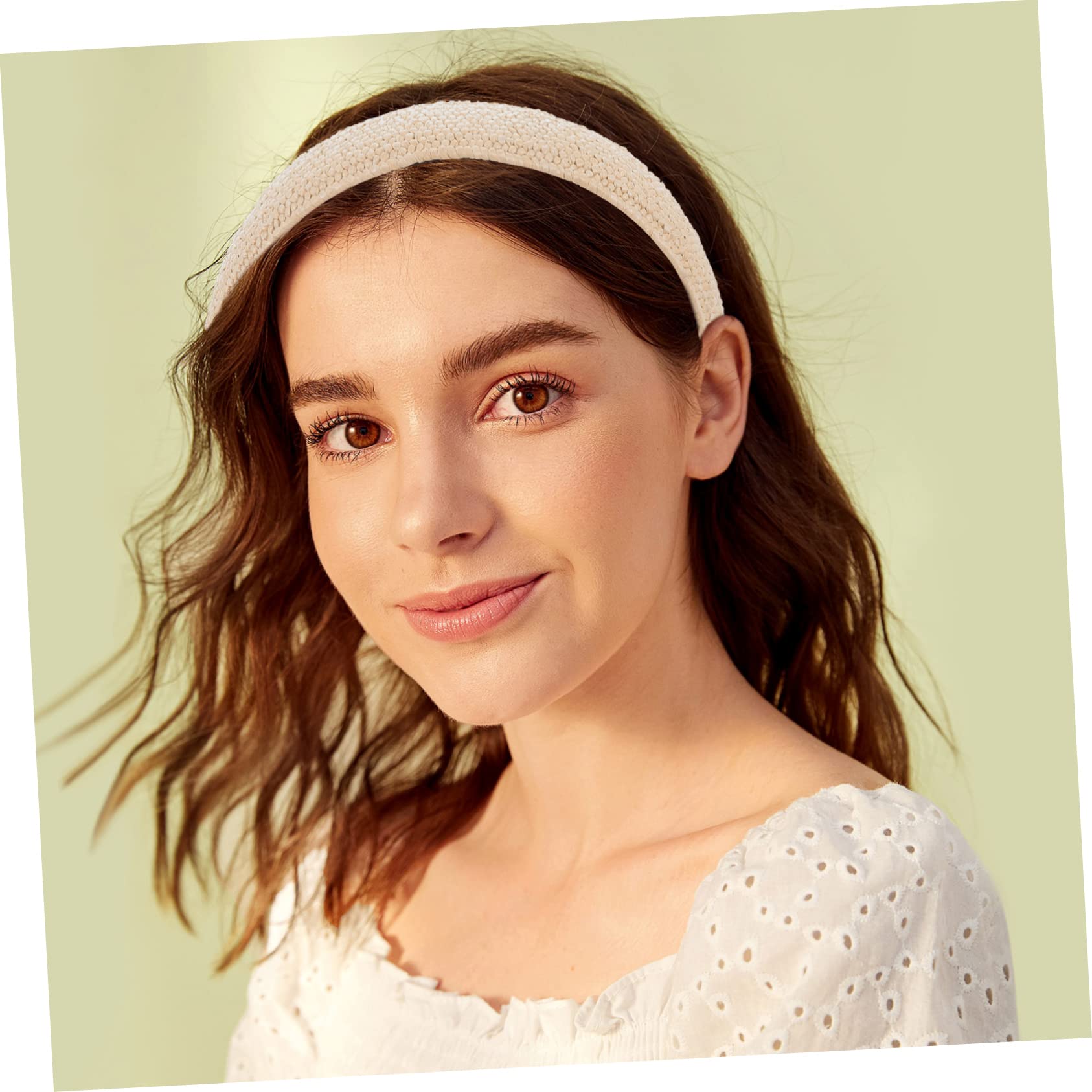 MAGICLULU 6 Piezas Diadema De Accesorios Para El Cabello De Verano Lazos Para El Cabello Con Lazos Sombreros Elásticos Suaves Tocado De Mujer Emitir Tarjeta Tejer Rafia Perder