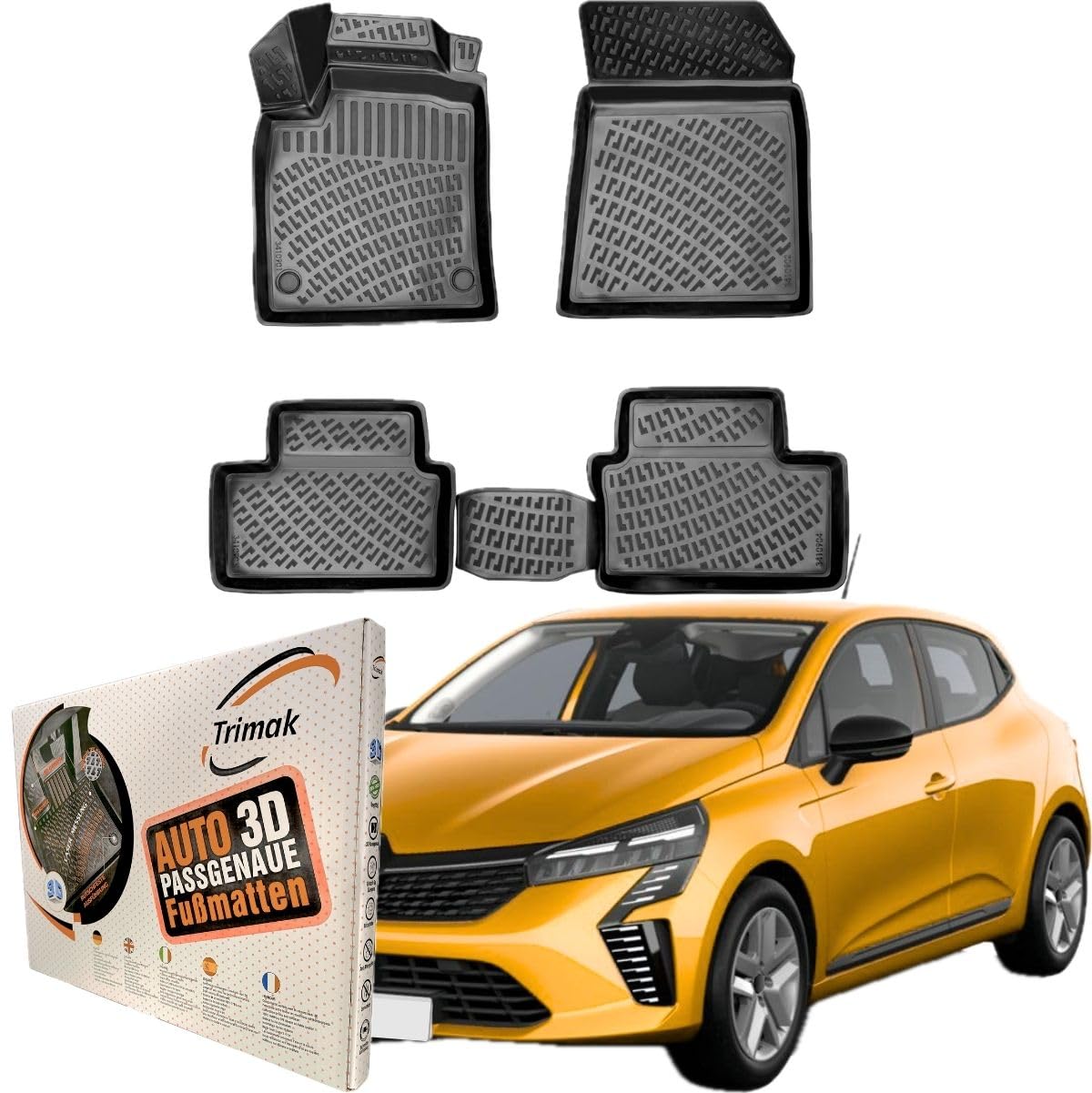 Trimak 3D Fussmatten für Renault Clio V 2019-2025