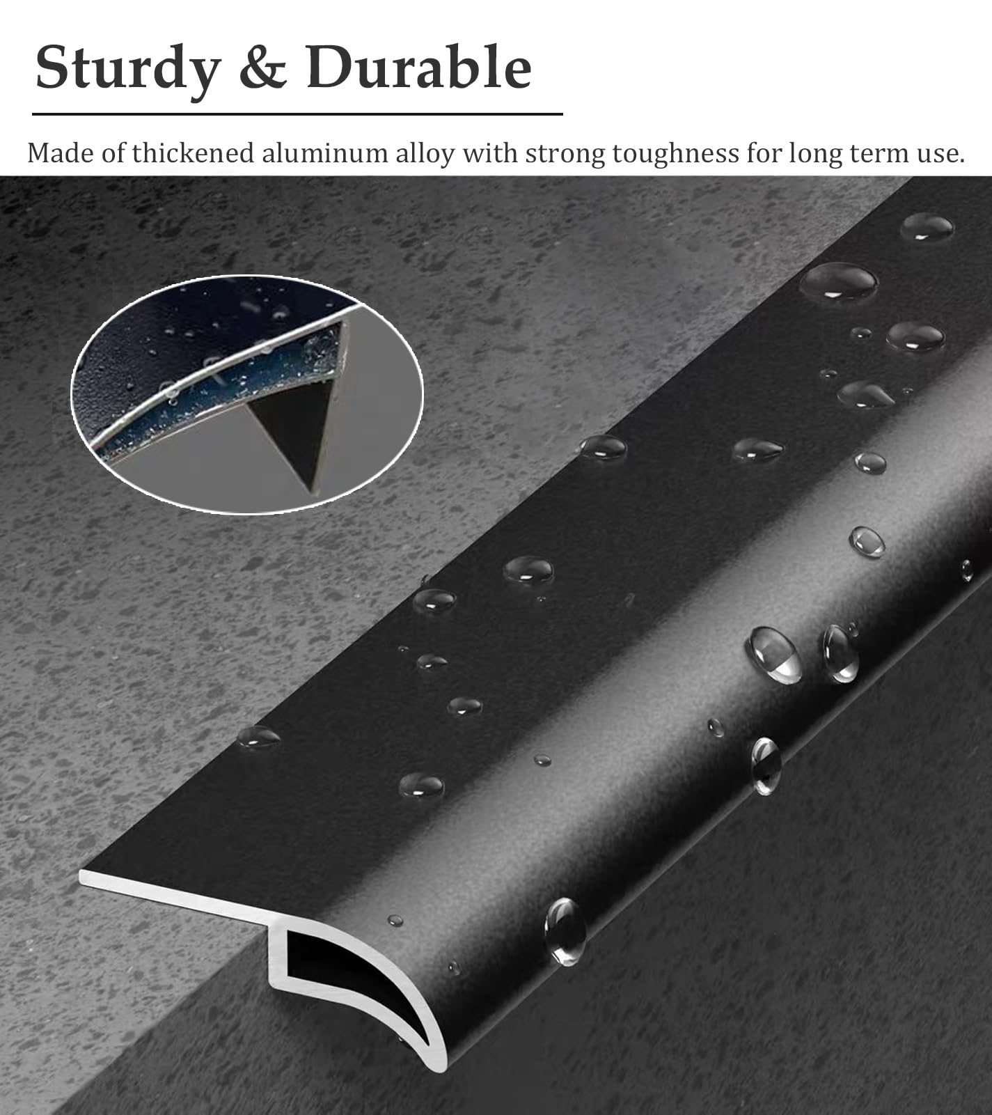 Deflettore Antipioggia, Ala gocciolante for la rifinitura dei Bordi, Impermeabile, in Alluminio Resistente, da 3,3 a 66 Piedi, for gronde e davanzali(2.8m/9.2ft)