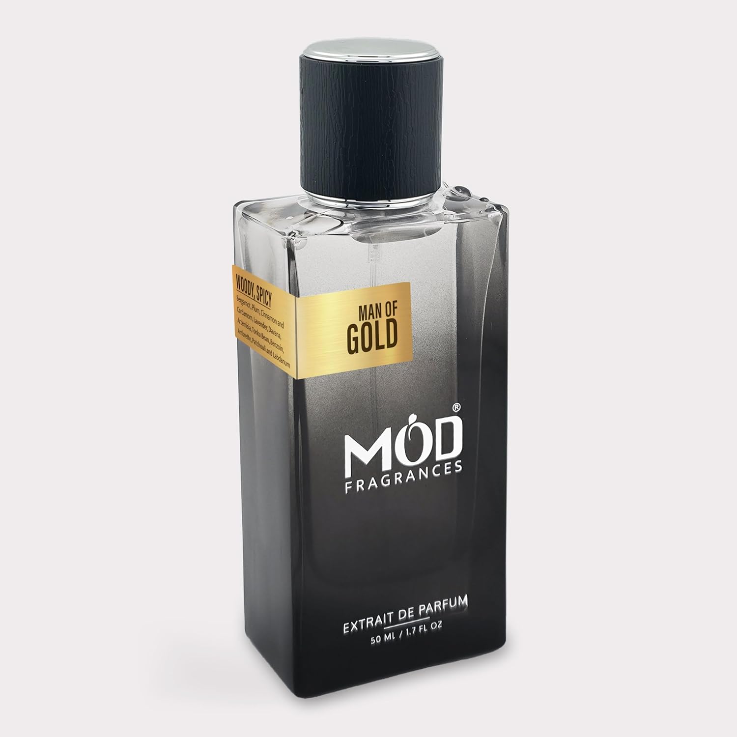 Mod Fragrances Man of Gold Perfume for Men – Long Lasting Woody, Spicy Extrait de Parfum – Premium Perfume Inspired by Le Male Elixir Absolu