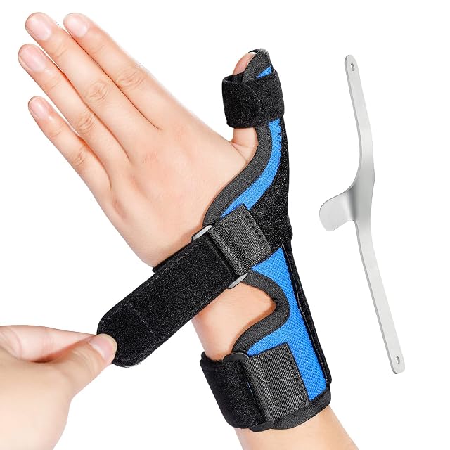 DrFinger Thumb Spica Splint Brace fit Left Right Hand Trigger Thumb and Wrist Support Thumb Immobiliser for De