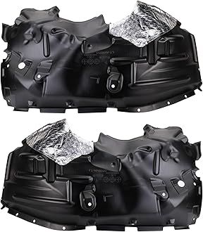 TRQ Front Inner Fender Liner Set Compatible with 2018-2023 Jeep Wrangler CH1248198 CH1249198