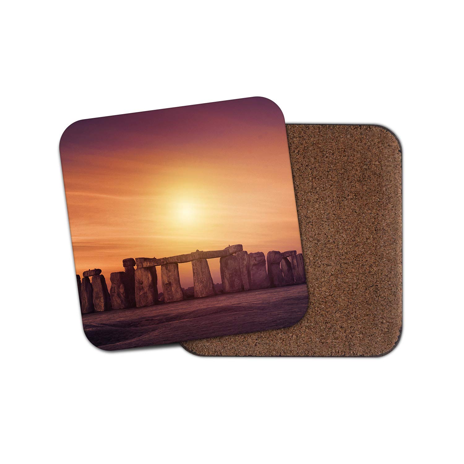 Destinationvinyl Multicolor 1 X Stonehenge Coaster - Prehistoric Monument England Druid Pagan Uk Fun #15209