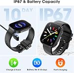 Smart Watch pour les femmes hommes, Fitness et Sleep Trackers avec 1.88" HD écran tactile, Bluetooth appelant Smartwatch pour Android/iOS, Pedomètre multi-sports