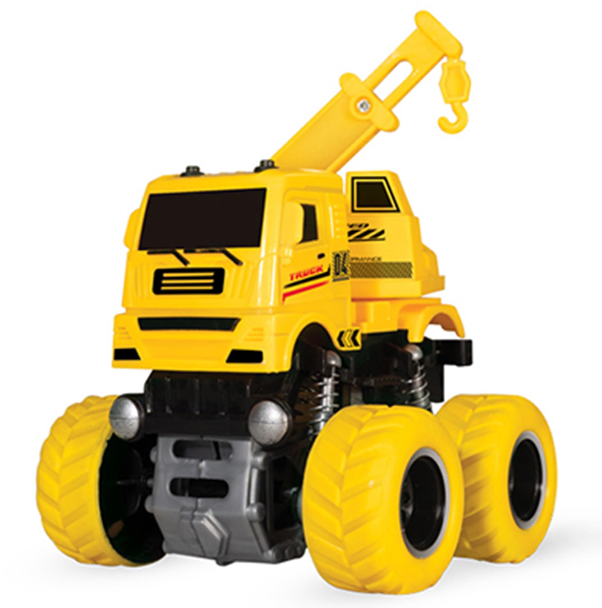 Friction Toy Big Size Toy for Kids with Pull and Push Function (MEGA Machines Miniature Crane), Yellow-image-18